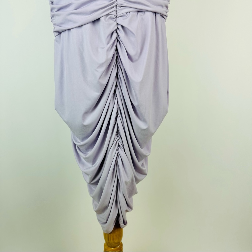 Gabrielle Union Iset Lavender Draped Front Dress Size 1X - Picture 10 of 11